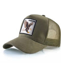 Freedom Eagle Patch Trucker Hat – Olive Green Mesh Snapback Cap