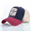 Vintage Goat Patch Trucker Hat – Breathable Mesh Snapback Cap